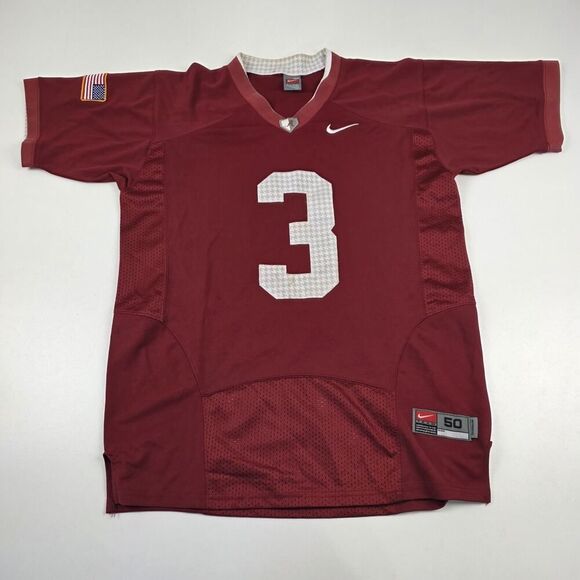 Nike Trent Richardson #3 Alabama Crimson NFL Jersey SIZE 50 BURGUNDY Vtg - Picture 1 of 8